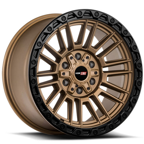 Vortek VRT-604, 22x10, 8x170/8x180, ET-18, CB125.2, Matte Bronze Black Bead Ring