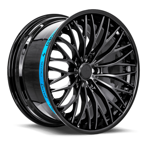Sentali Barrel SB1, 20x10.5, 5x112, ET40, CB66.6, Gloss Black Lip / Matte Black Centre