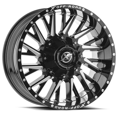 XF Offroad XF-226, 20x10, 8x165.1/8x170, ET-12, CB125.2, Gloss Black Milled