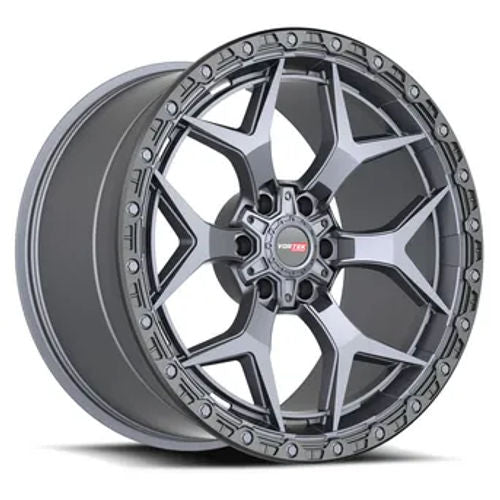 Vortek VRT-603, 20x9, 6x135/6x139.7, ET0, CB106.1, Matte Titanium Black Bead Ring