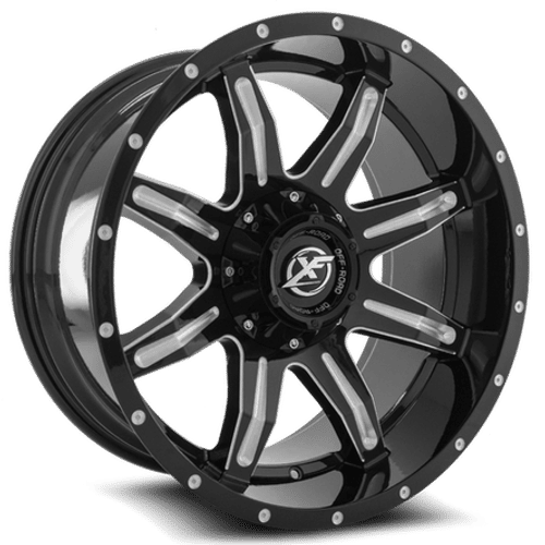 XF Offroad XF-215, 20x9, 6x135/6x139.7, ET0, CB106.4, Gloss Black Milled