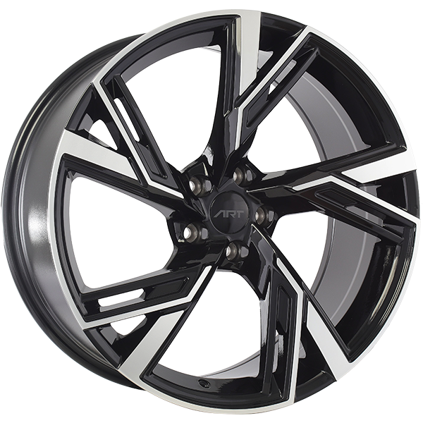 ART Replica - REPLICA 230 - 20x9.0 - 5x112 - 25 - 66.5 - Gloss Black - Machined Face - Image 1