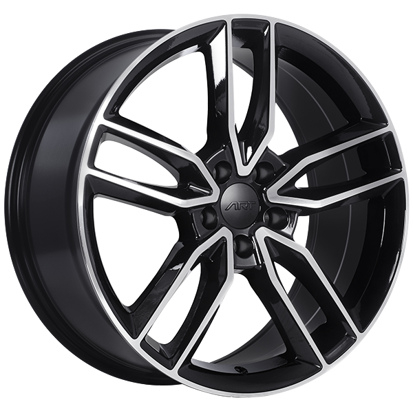 ART Replica - REPLICA 177 - 18x8.0 - 5x112 - 35 - 66.6 - Gloss Black - Machined Face - Image 1