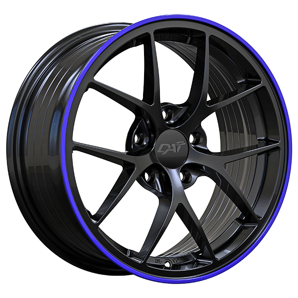 DAI Wheels - SKY - 16x7.0 - 5x114.3 - 40 - 67.1 - Gloss Black - Purple Lip - Image 1
