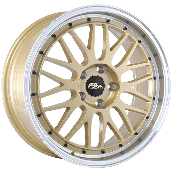720 Form - FF14 - 18x8.0 - 5x114.3 - 35 - 73.1 - Gold - Machined Lip - Image 1