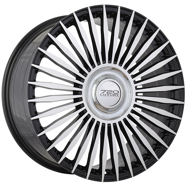 720 Luxury - INFINITY - 22x9.5 - 5x114.3 - 40 - 73.1 - Gloss Black - Machined Face - Image 1