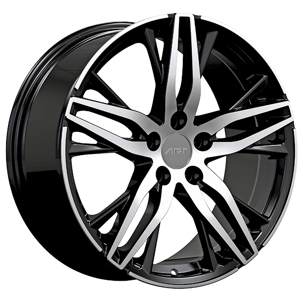ART Replica - REPLICA 332 - 19x8.5 - 5x114.3 - 45 - 64.1 - Gloss Black - Machined Face - Image 1