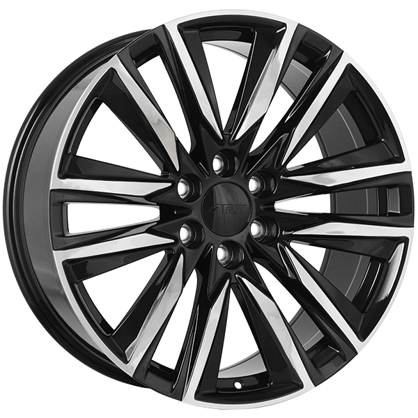 ART Replica - REPLICA 354 - 20x9.0 - 6x139.7 - 28 - 77.8 - Gloss Black - Machined Face DURACOAT - Image 1