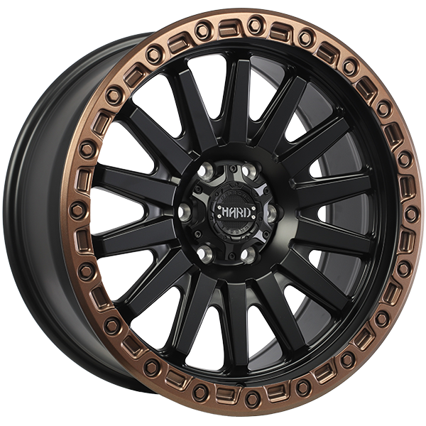 Ruffino HARD - BLAZE - 20x9.0 - 6x139.7 - 15 - 108.1 - Satin Black - Satin Bronze Lip - Image 1