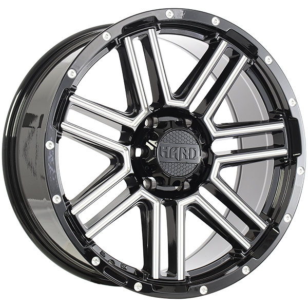 Ruffino HARD - MYSTIC - 20x9.0 - 6x139.7 - 15 - 108.1 - Gloss Black - Milled Edge - Image 1