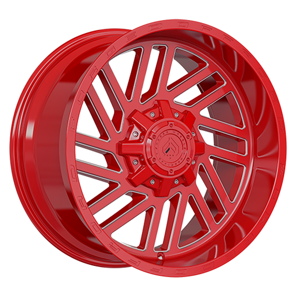 Forged Wheels - XR107 - 20x10.0 - 6x135/6x139.7 - -12 - 87.1 - Red - Milled Edge - Image 1