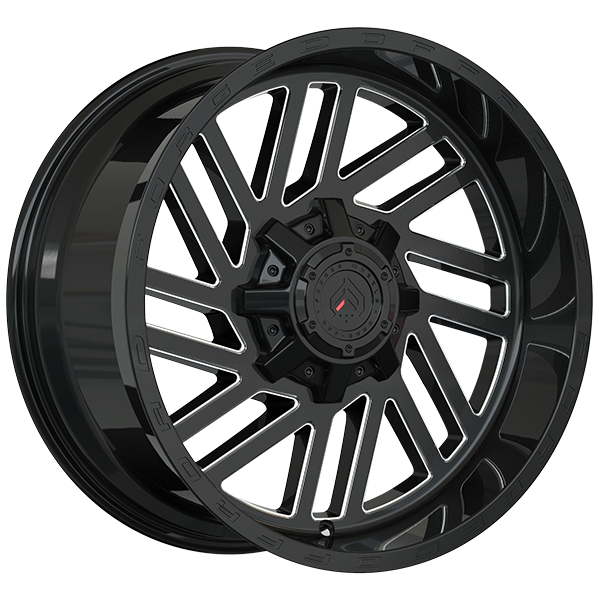 Forged Wheels - XR107 - 20x10.0 - 8x165.1 - -12 - 125.1 - Gloss Black - Milled Edge - Image 1