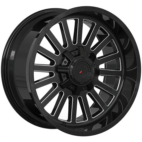 Forged Wheels - XR108 - 20x10.0 - 8x165.1 - -12 - 125.1 - Gloss Black - Milled Edge - Image 1