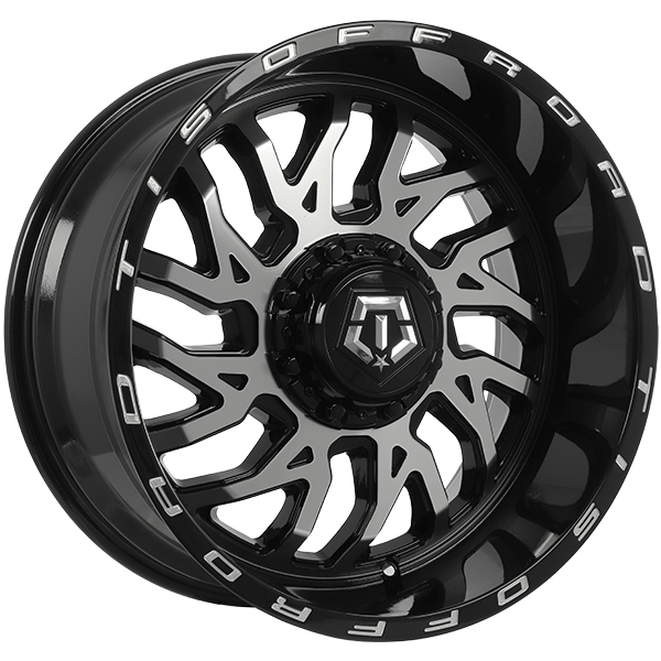TIS Wheels - 544 - 20x10.0 - 6x135/6x139.7 - -25 - 106.2 - Gloss Black - Machined Face - Image 1