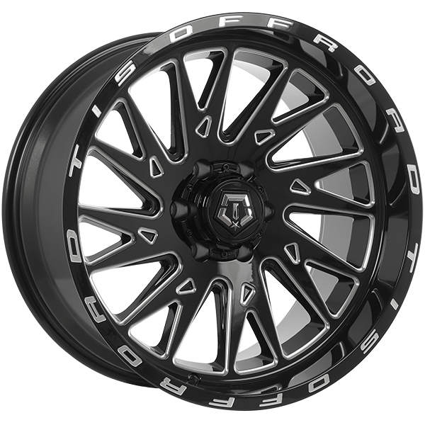 TIS Wheels - 547 - 20x10.0 - 6x135 - -19 - 87.1 - Gloss Black - Milled Edge - Image 1