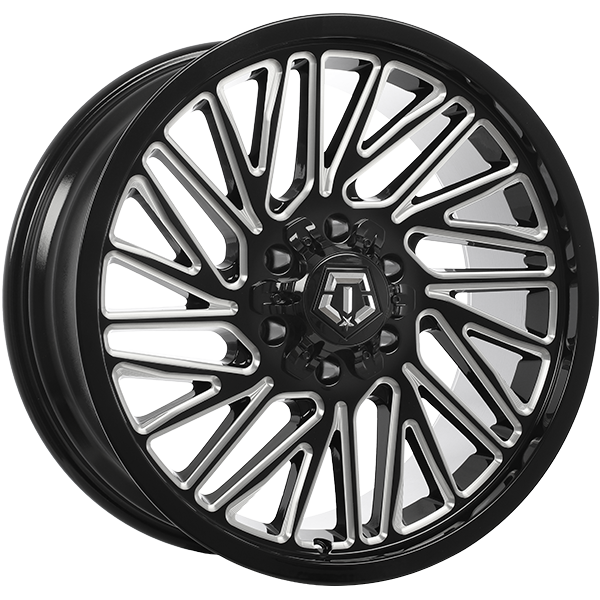 TIS Wheels - 553 - 20x9.0 - 6x135/6x139.7 - 18 - 106.1 - Gloss Black - Milled Edge - Image 1