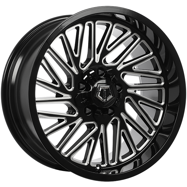 TIS Wheels - 553 - 20x10.0 - 5x127/5x139.7 - -12 - 87.1 - Gloss Black - Milled Edge - Image 1