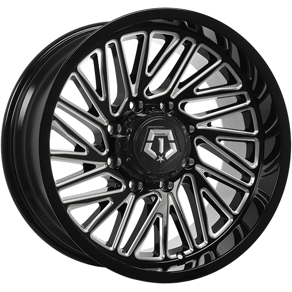 TIS Wheels - 553 - 20x10.0 - 8x180 - -12 - 124.3 - Gloss Black - Milled Edge - Image 1