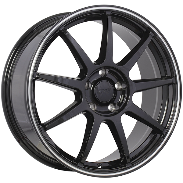 DAI Wheels - REV - 16x6.5 - 4x100 - 41 - 73.1 - Gloss Black - Machined Lip - Image 1