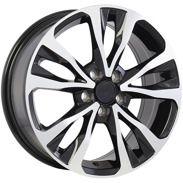 ART Replica - REPLICA 126 - 17x7.0 - 5x114.3 - 35 - 60.1 - Gloss Black - Machined Face - Image 1