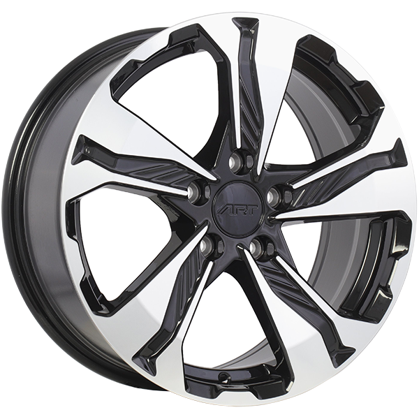 ART Replica - REPLICA 298 - 17x7.5 - 5x114.3 - 45 - 64.1 - Gloss Black - Machined Face - Image 1