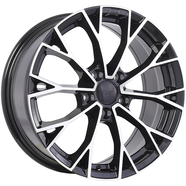 ART Replica - REPLICA 382 - 17x7.5 - 5x112 - 45 - 57.1 - Gloss Black - Machined Face - Image 1