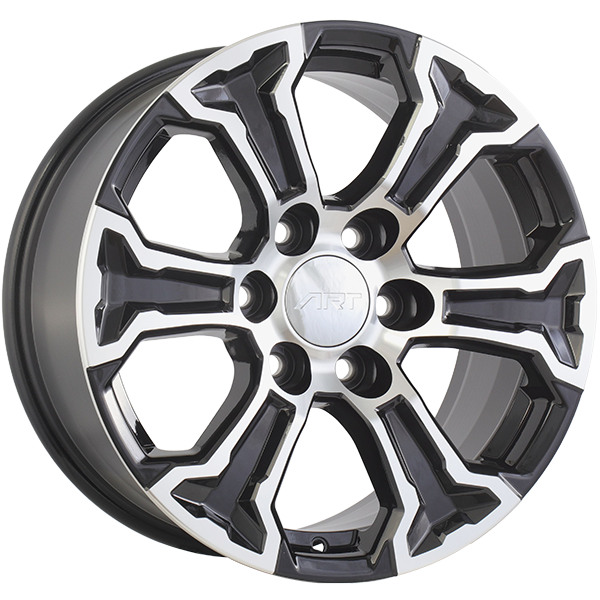 ART Replica - REPLICA 385 - 18x8.5 - 6x139.7 - 26 - 77.8 - Gloss Black - Machined Face - Image 1