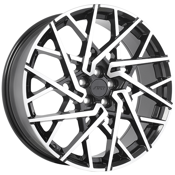 ART Replica - REPLICA 389 - 20x8.0 - 5x108 - 49 - 63.4 - Gloss Black - Machined Face - Image 1