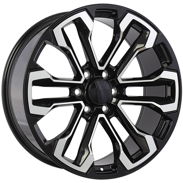 ART Replica - REPLICA 390 - 22x9.0 - 6x139.7 - 24 - 78.1 - Gloss Black - Machined Face - Image 1