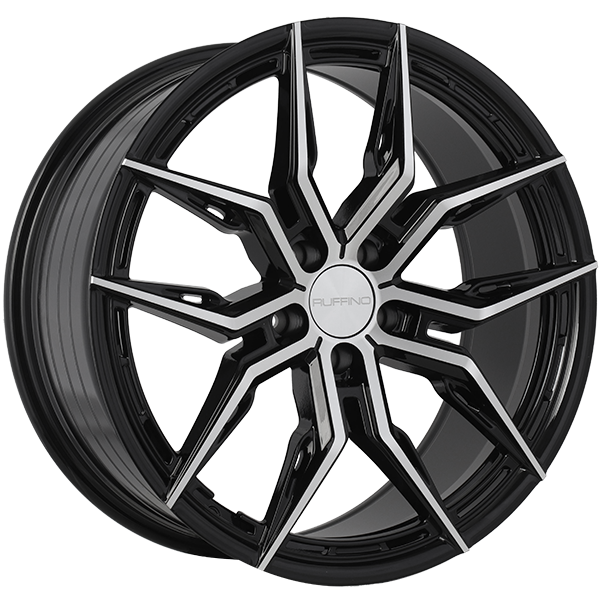 Ruffino - ELEGANZA - 18x8.0 - 5x120 - 35 - 67.1 - Gloss Black - Machined Face - Image 1