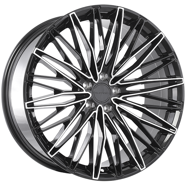 Ruffino - STELLARE - 20x9.0 - 5x112 - 35 - 66.6 - Gloss Black - Machined Face - Image 1
