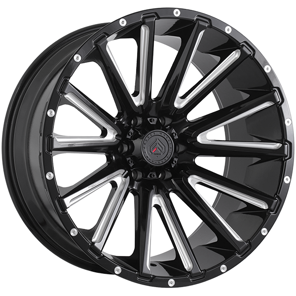 Forged Wheels - XR110 - 20x12.0 - 6x139.7 - -44 - 108.1 - Gloss Black - Milled Edge - Image 1