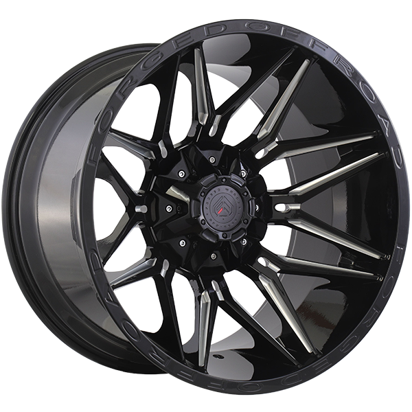 Forged Wheels - XR111 - 20x12.0 - 6x135/6x139.7 - -44 - 108.1 - Gloss Black - Milled Edge - Image 1