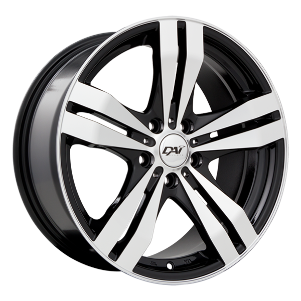 DAI Wheels - TARGET - 15x6.5 - 4x100 - 40 - 73.1 - Gloss Black - Machined Face - Image 1
