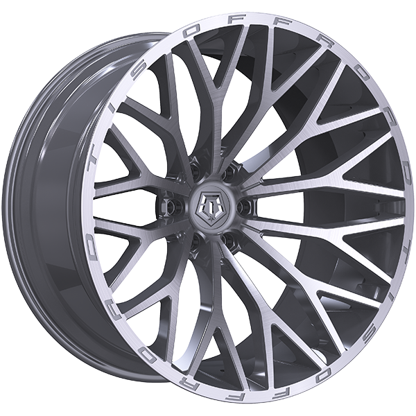 TIS Wheels - 566 - 20x10.0 - 6x139.7 - -19 - 106.1 - Silver - Brushed Face - Image 1