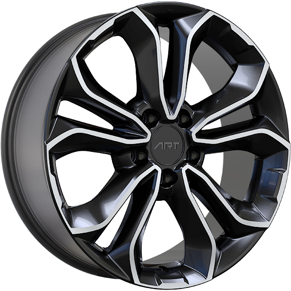 ART Replica - REPLICA 301 - 18x7.5 - 5x120 - 45 - 64.1 - Gloss Black - Machined Face - Image 1