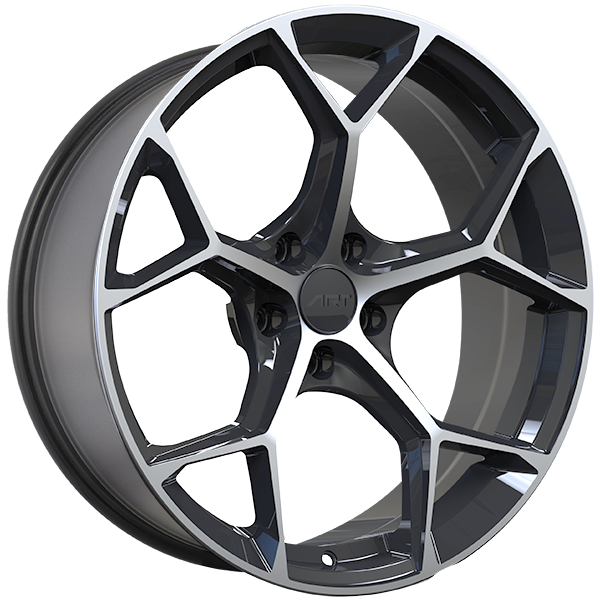 ART Replica - REPLICA 318 - 20x9.0 - 5x112 - 25 - 66.5 - Gloss Black - Machined Face - Image 1