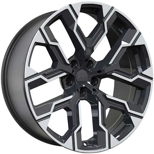 ART Replica - REPLICA 400 - 20x10.0 - 5x112 - 38 - 66.6 - Gloss Black - Machined Face - Image 1
