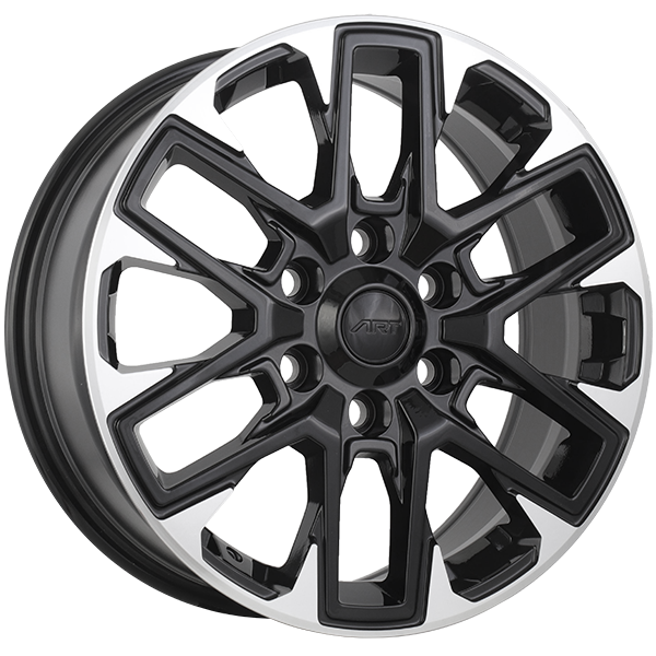 ART Replica - REPLICA 409 - 18x7.5 - 6x120 - 40 - 67.1 - Gloss Black - Machined Face - Image 1