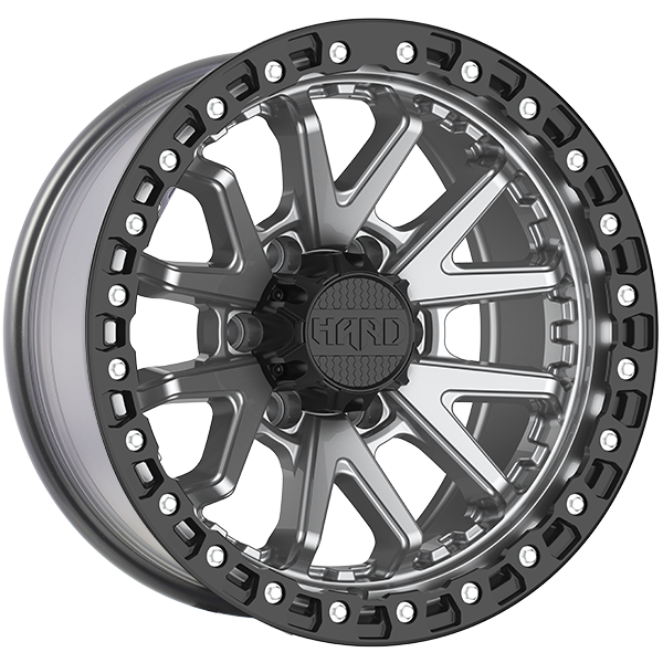 Ruffino HARD - DUNE - 18x8.5 - 6x135 - 25 - 87.1 - Satin Gray - Black Lip - Image 1