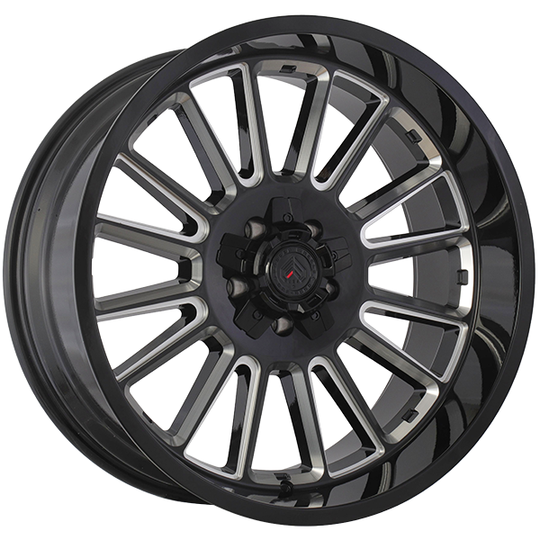 Forged Wheels - XR12 - 22x10.0 - 5x127/5x139.7 - -19 - 77.8 - Gloss Black - Milled Edge - Image 1