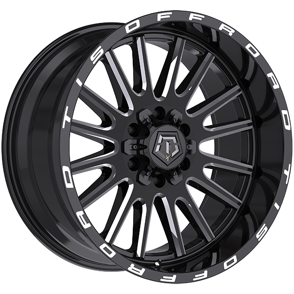 TIS Wheels - 567 - 20x10.0 - 6x135/6x139.7 - -25 - 106.2 - Gloss Black - Milled Edge - Image 1