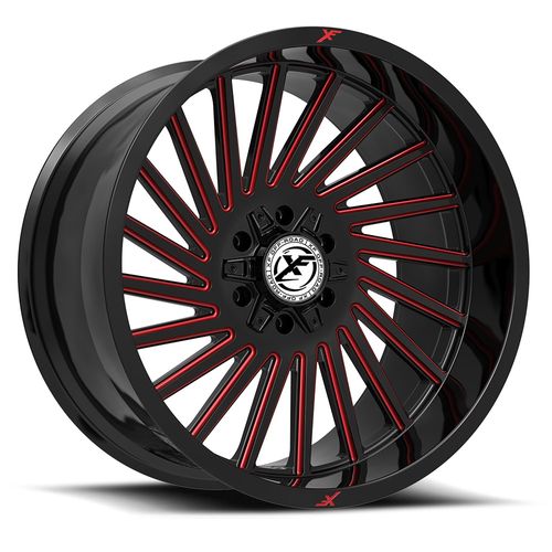 XF Offroad XF-239GBMRED, 22x12, 6x135/6x139.7, ET-44, CB106.4, Gloss Black Milled Red