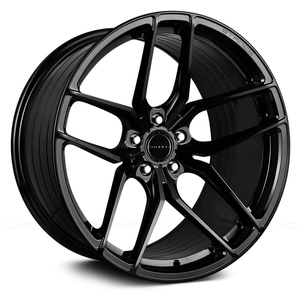 Stance SF03, Deep Concave Profile Profile, 19X9.5, 5x100 to 5x132, ET15 to 45, CB54.1 to 84.1, Gloss Black - Image 1