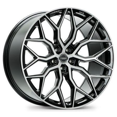 Vossen Wheel HF2 19X9.5 5x112 Deep Concave Profile ET25 CB66.5 Brushed Gloss Black - Image 1