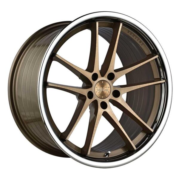 Vertini RFS1.5, Flat Concave Profile Profile, 20X9, 5x100 to 5x132, ET15 to 45, CB54.1 to 84.1, Dual Bronze/Chrome Lip - Image 1