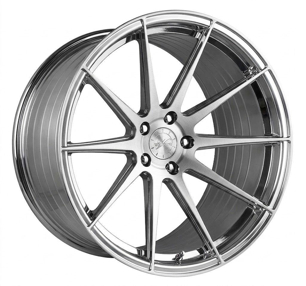 Vertini RFS1.3, Flat Concave Profile, 20X9, 5x100 to 5x132, ET0 to 45, CB54.1 to 84.1, Full Polished Brushed Face - Image 1