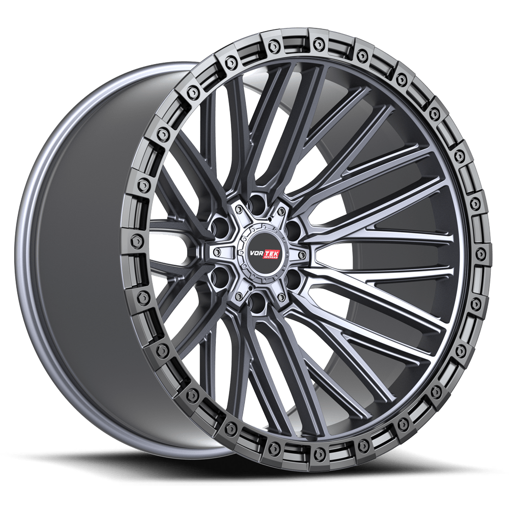 Vortek VRT-608, 22x12, 6x135/6x139.7, ET-44, CB106.1, Matte Titanium Black Bead Ring