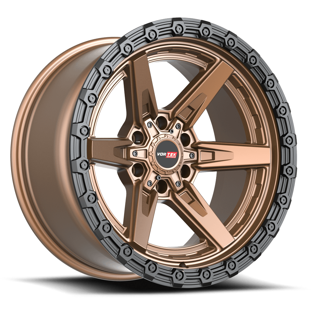 Vortek VRT-602, 18x9, 6x135/6x139.7, ET-12, CB106.1, Matte Bronze With Black Bead Ring
