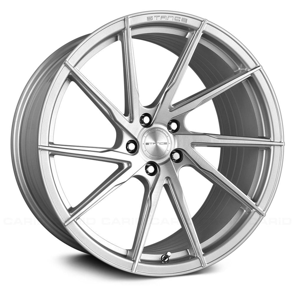 Stance SF01, Flat Concave Profile Profile, 20X9, 5x100 to 5x132, ET15 to 48, CB54.1 to 84.1, Brush Silver - Image 1